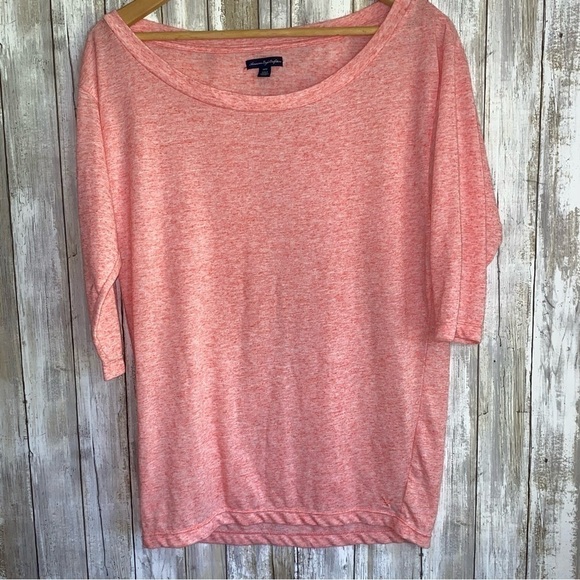 American Eagle Outfitters Tops - American Eagle Pink Heather Tee